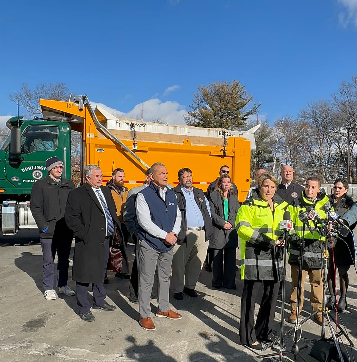 Governor Healey Makes Transportation Infrastructure Announcement from Burlington DPW