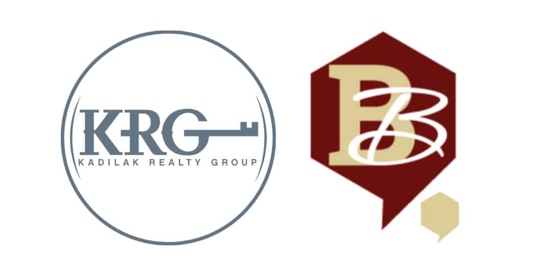 Kadilak Realty Group and Burlington Buzz logos side by side