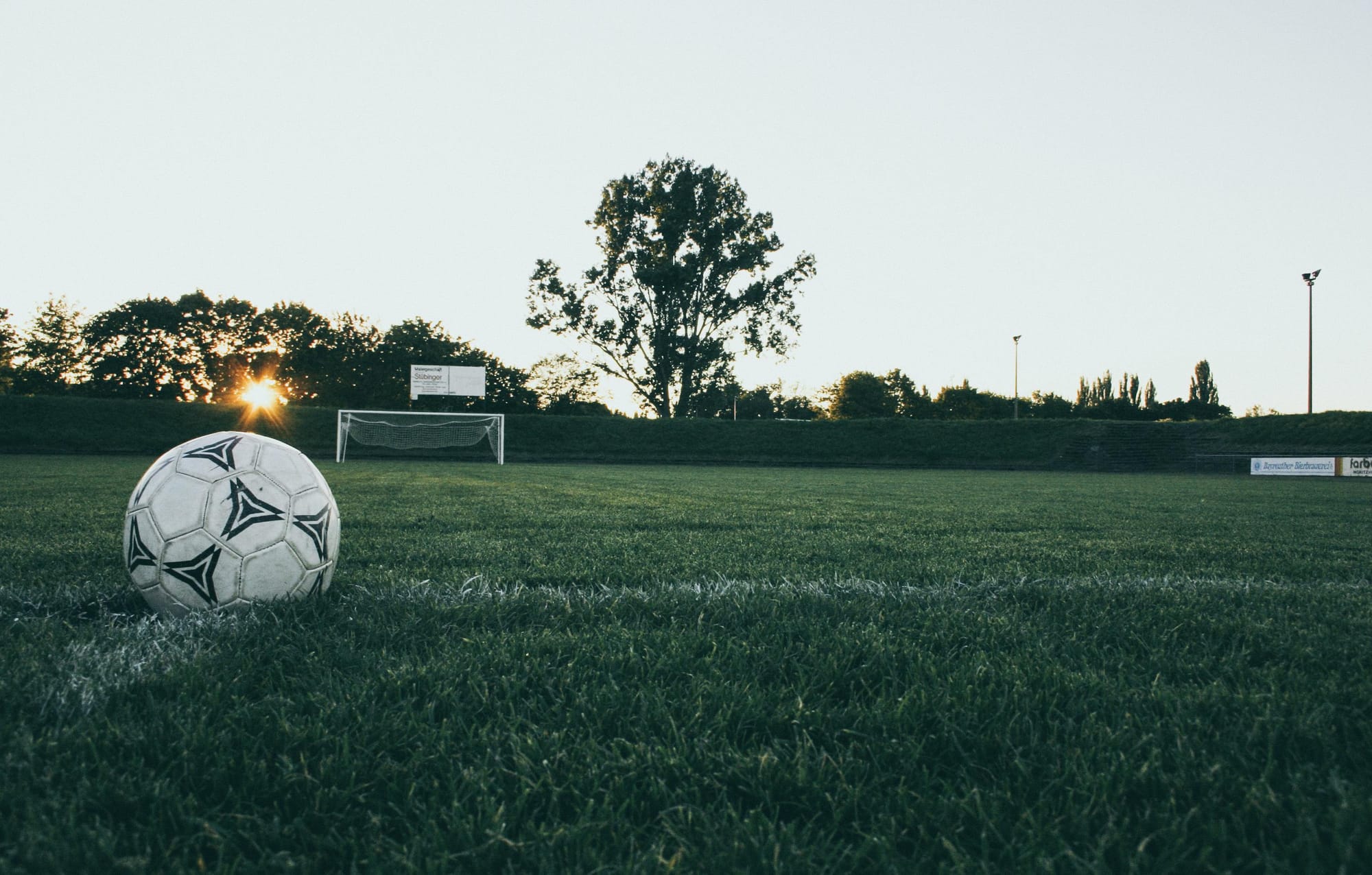 soccer ball on a grass field