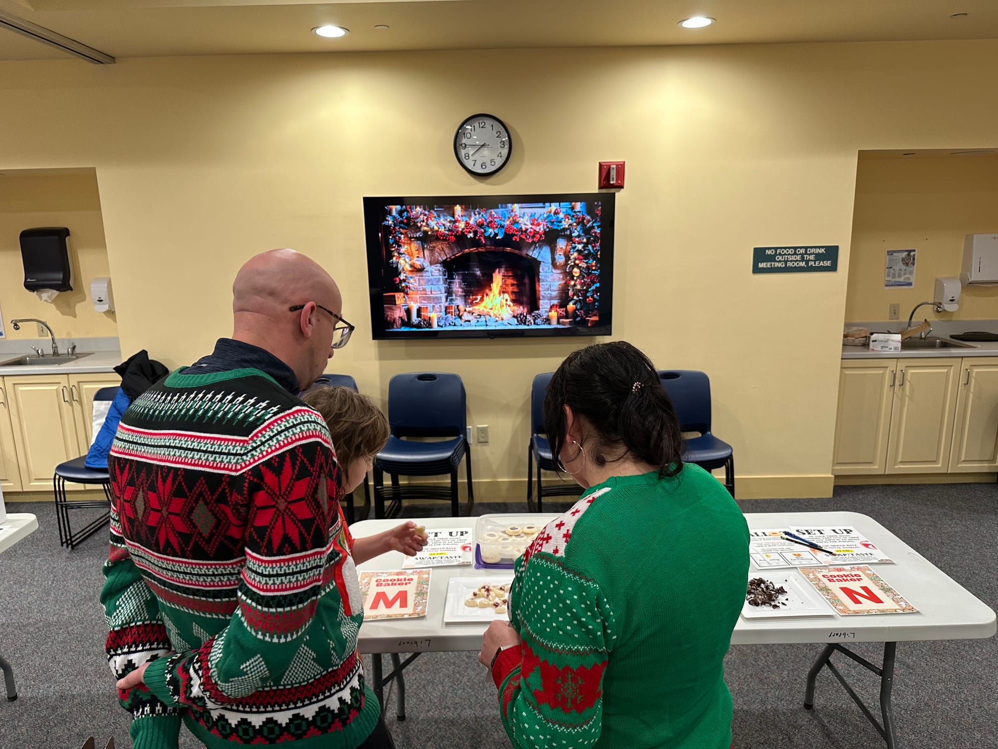 Voting at the Burlington Public Library Cookie Swap